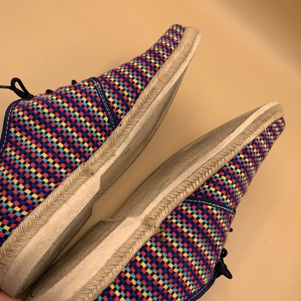 ZUll Men's Woven Red Lace Up Espadrille Shoes Colorful - Size 27.5/US 9.5 - Picture 9 of 10